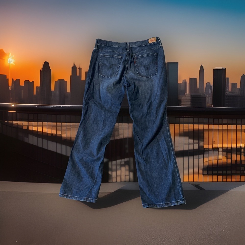 Levi's 505 Straight Leg Jeans Women's Size 14S Short Medium Wash Denim High Rise